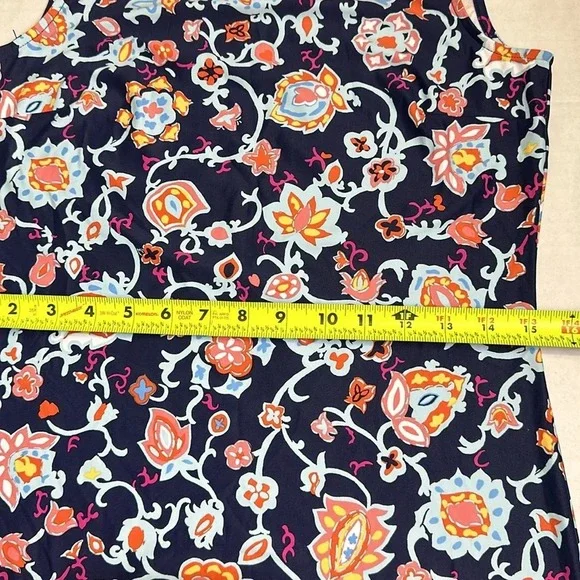 Talbots Petites Women's Size P Effortless Jersey Shift Dress in Stitched Floral - Picture 9 of 10